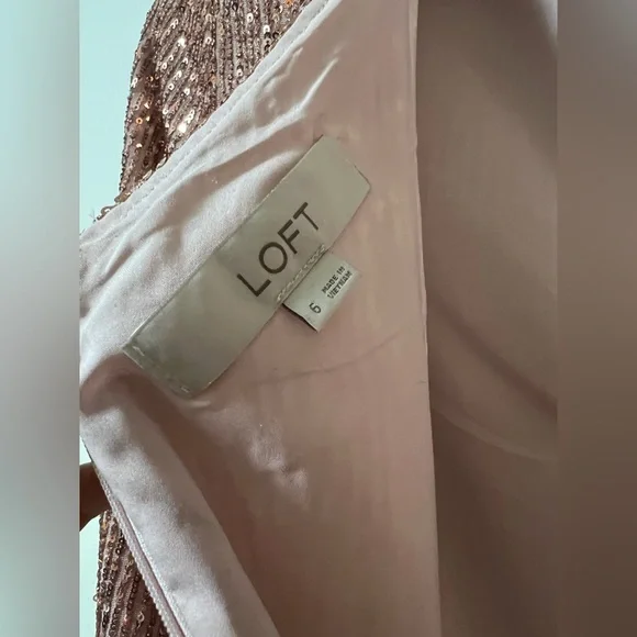 LOFT Pink Sequin Dress - Picture 3 of 3